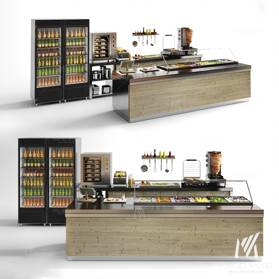 Set for a cafe